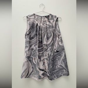 Jones New York sleeveless top authentic vintage 90s marble effect print
